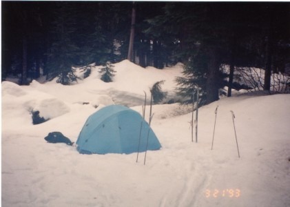 The maiden voyage for my 4 season tent. Alpine Lakes Wilderness Area. Snoqualmie Pass, WA.- by SlyBones